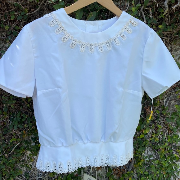 ronrica Tops - Vintage 50s Rare Joanna Classic Embroidered Blouse